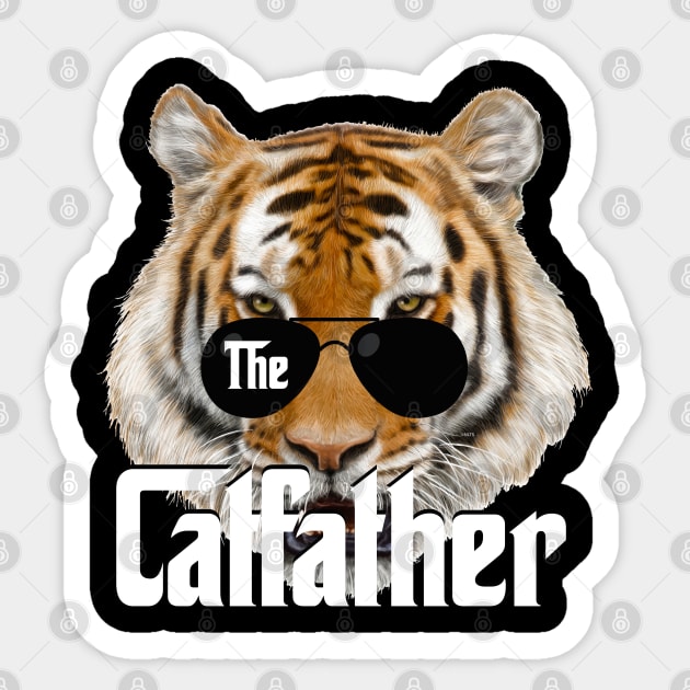 The Catfather2 Color Sticker by creative